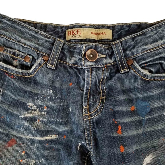 BKE Sabrina Crop/Capri Jeans Size 25 Distressed - Picture 3 of 8